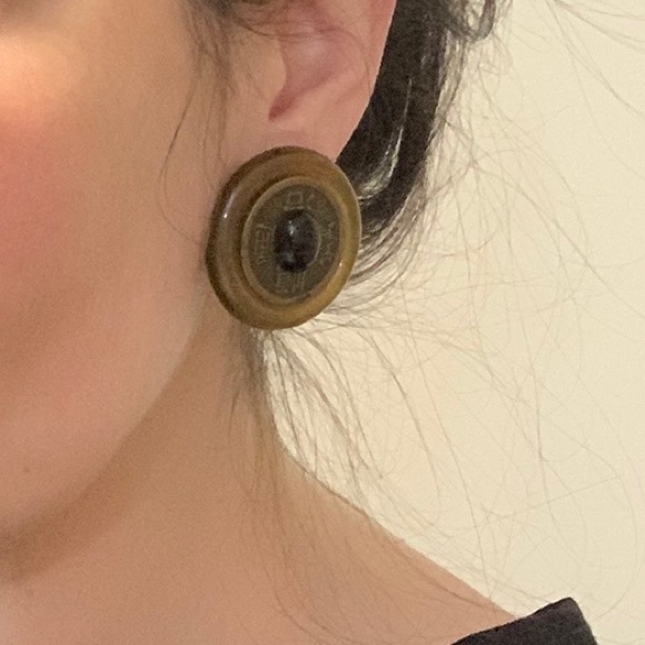 ✿Unique Retro Vintage ClipOns Chinese Symbols_Writing Statement Making Earrings - Picture 3 of 16